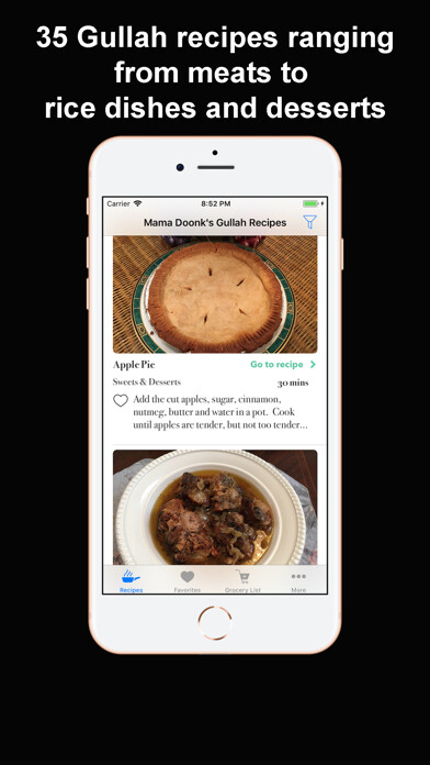 Emulate iPhone app Gullah Recipes using MyAndroid Emulate iPhone app Gullah Recipes using MyAndroid
