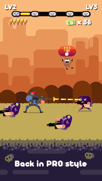 Emulate iPhone app Gun Force PRO: shoot for watch using MyAndroid