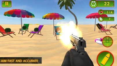 Emulate iPhone app Gun Fruit Shooter using MyAndroid