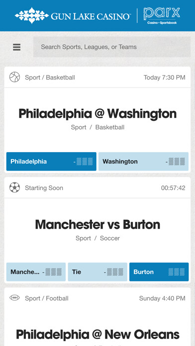Emulate iPhone app Gun Lake Betslip Builder using MyAndroid