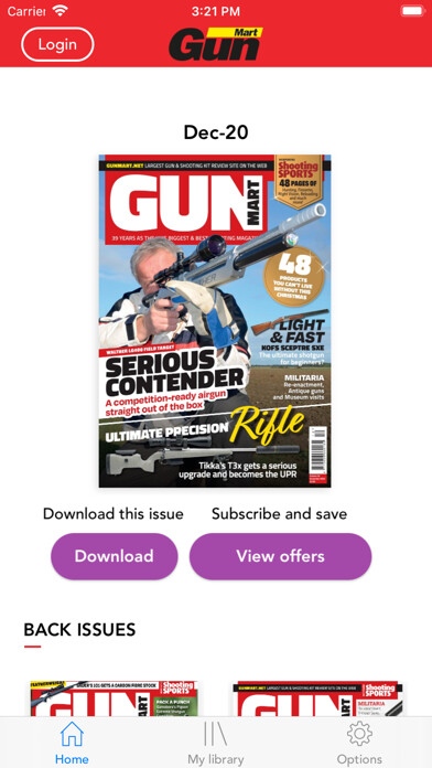 Emulate iPhone app GunMart Magazine using MyAndroid