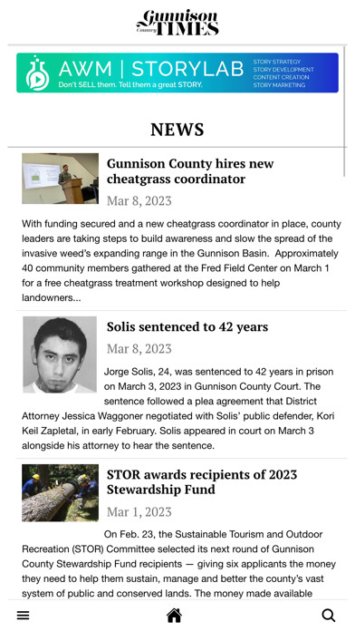 Emulate iPhone app Gunnison Country Times using MyAndroid Emulate iPhone app Gunnison Country Times using MyAndroid