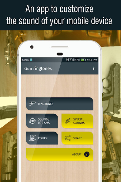Run android online APK gun ringtones for phone from MyAndroid or emulate gun ringtones for phone using MyAndroid