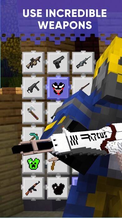 Emulate iPhone app Guns and Weapons for Minecraft using MyAndroid