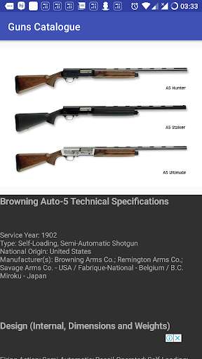 Run android online APK Guns Catalogue from MyAndroid or emulate Guns Catalogue using MyAndroid
