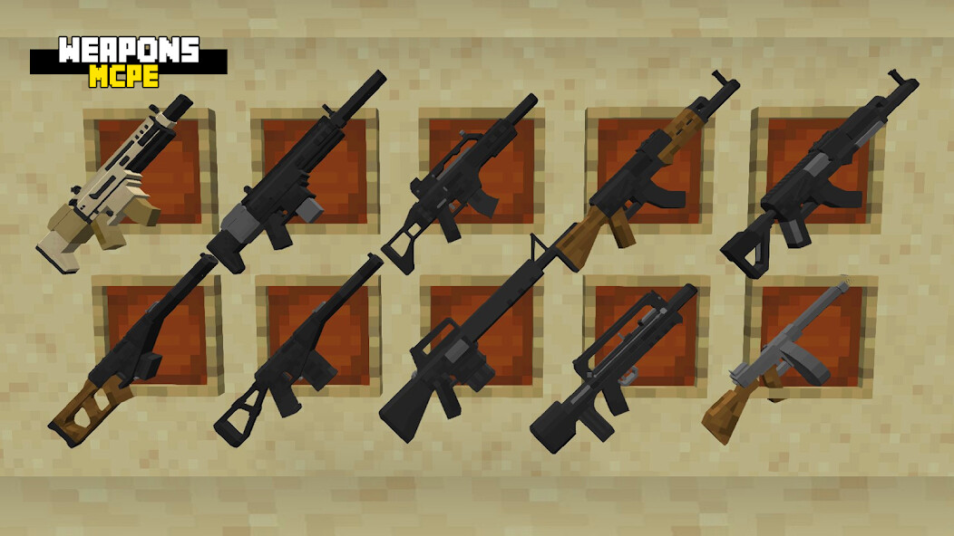 Run android online APK Guns MOD for MCPE: Weapons from MyAndroid or emulate Guns MOD for MCPE: Weapons using MyAndroid