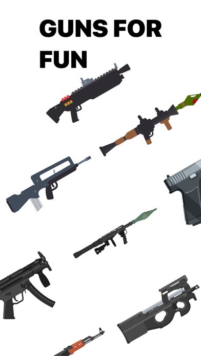 Emulate iPhone app Guns Stickers Emojis Pack App using MyAndroid