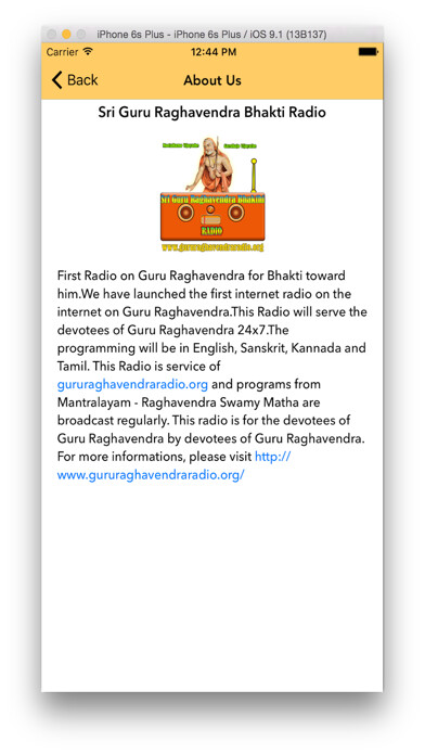 Emulate iPhone app Guru Raghavendra Radio using MyAndroid Emulate iPhone app Guru Raghavendra Radio using MyAndroid