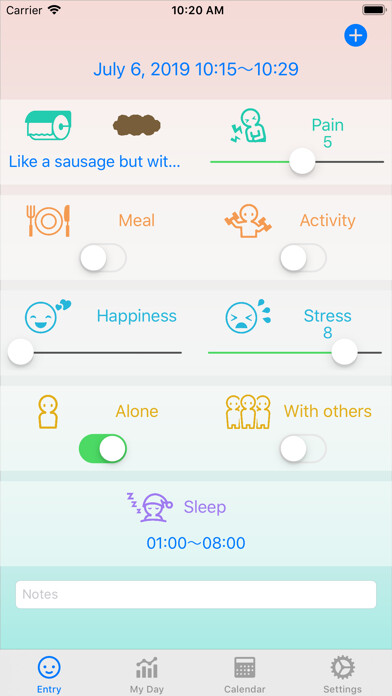 Emulate iPhone app Gut diary using MyAndroid Emulate iPhone app Gut diary using MyAndroid