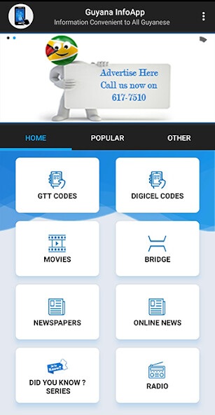 Run android online APK Guyana InfoApp from MyAndroid or emulate Guyana InfoApp using MyAndroid