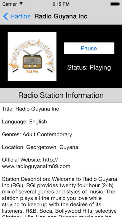 Emulate iPhone app Guyana Radio Live Player (Georgetown / English) using MyAndroid Emulate iPhone app Guyana Radio Live Player (Georgetown / English) using MyAndroid