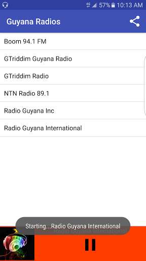 Emulate Android APK Guyana Radios