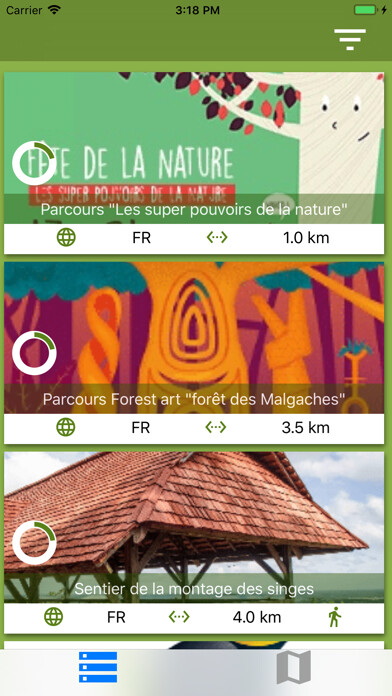 Emulate iPhone app Guyane Découvertes using MyAndroid