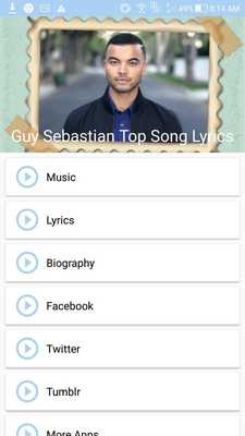 Emulate Android APK Guy Sebastian: Top Songs  Lyrics
