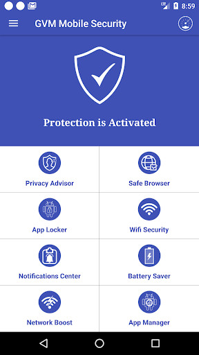 Run android online APK GVM Mobile Security from MyAndroid or emulate GVM Mobile Security using MyAndroid