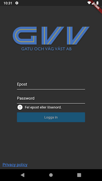 Run android online APK GVV Egenkontroll from MyAndroid or emulate GVV Egenkontroll using MyAndroid