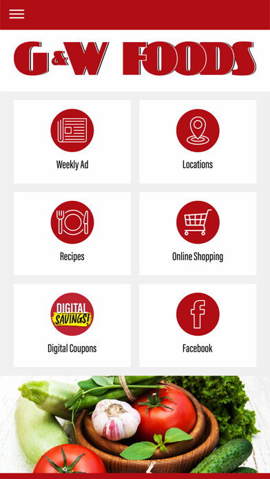 Emulate iPhone app G&W Foods, Inc. using MyAndroid