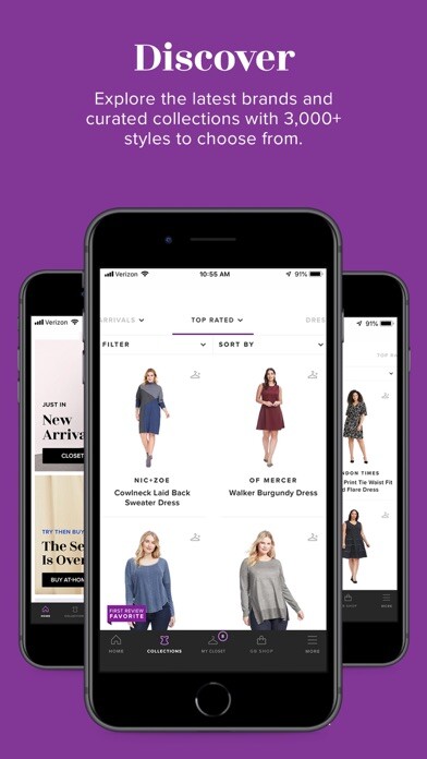 Emulate iPhone app Gwynnie Bee: An Endless Closet using MyAndroid
