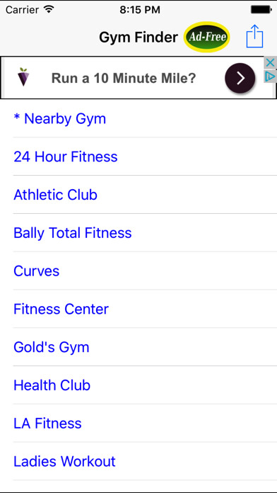 Emulate iPhone app Gym Finder: Find Fitness Workout Gyms Near Me using MyAndroid Emulate iPhone app Gym Finder: Find Fitness Workout Gyms Near Me using MyAndroid