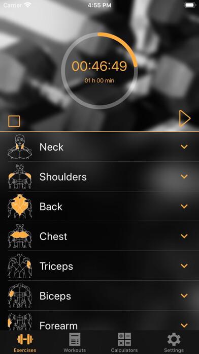 Emulate iPhone app Gym Guide workouts & exercises using MyAndroid Emulate iPhone app Gym Guide workouts & exercises using MyAndroid