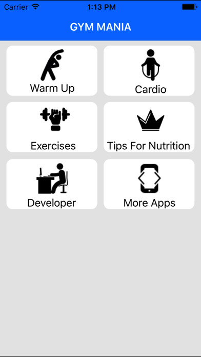 Emulate iPhone app Gym Mania using MyAndroid