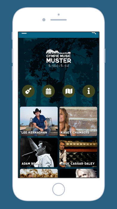 Emulate iPhone app Gympie Music Muster using MyAndroid