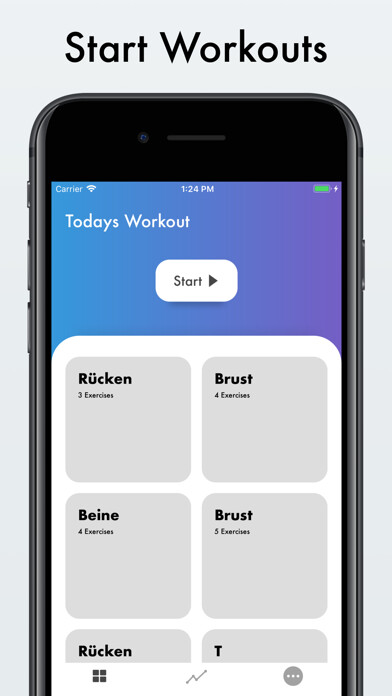 Emulate iPhone app GymTrack using MyAndroid
