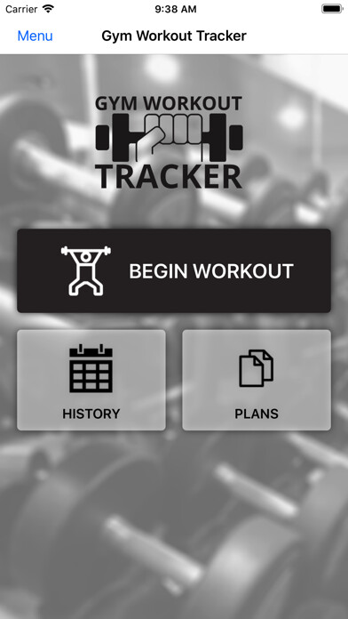 Emulate iPhone app Gym Workout Tracker using MyAndroid