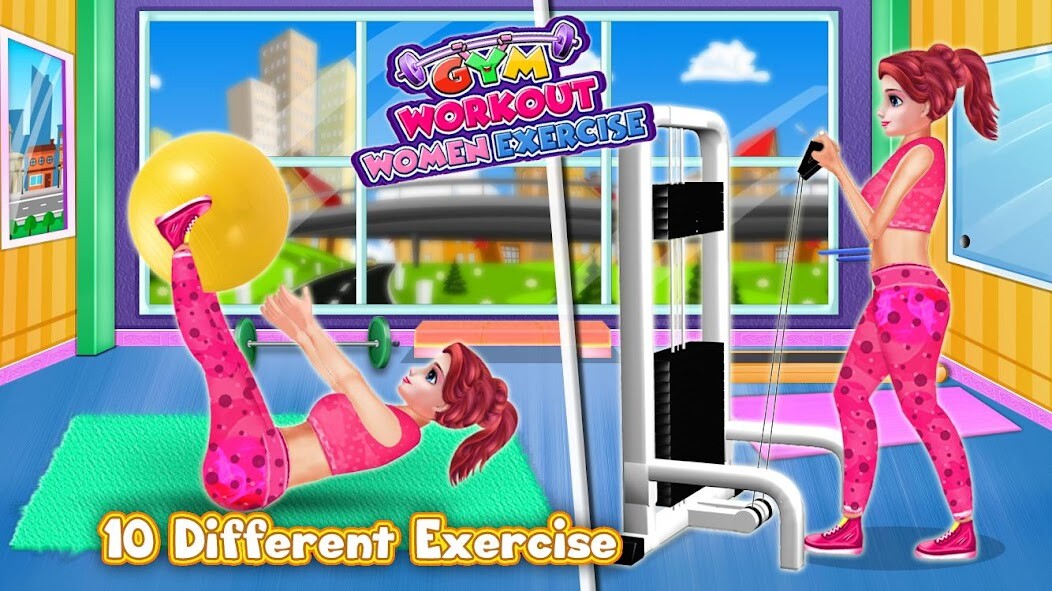 Emulate iPhone app Gym Workout - Women Exercise using MyAndroid