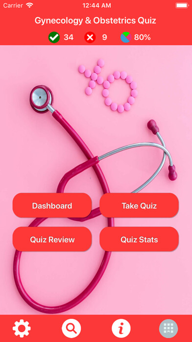Emulate iPhone app Gynecology & Obstetrics Quiz using MyAndroid