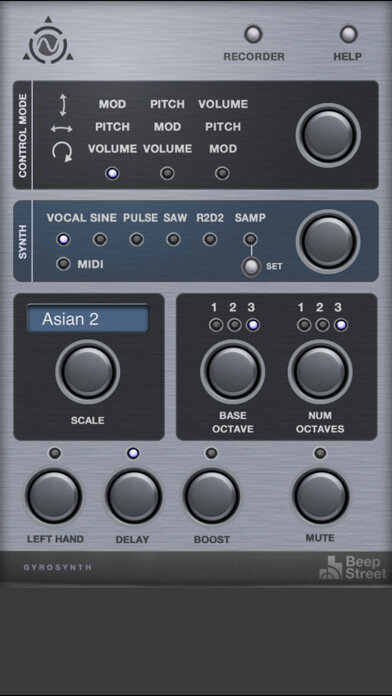 Emulate iPhone app GyroSynth using MyAndroid Emulate iPhone app GyroSynth using MyAndroid