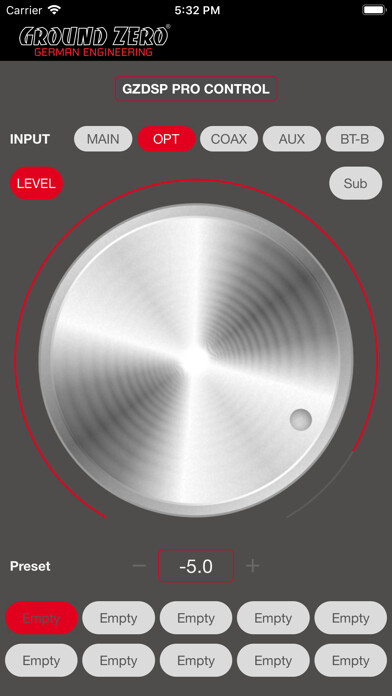 Emulate iPhone app GZDSP CONTROL PRO using MyAndroid