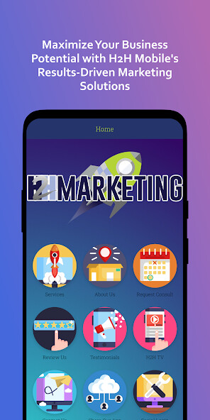 Emulate iPhone app H2H Marketing using MyAndroid