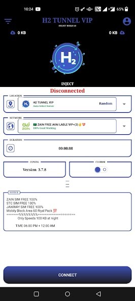 Run android online APK H2 TUNNEL VIP from MyAndroid or emulate H2 TUNNEL VIP using MyAndroid
