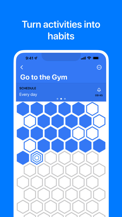 Emulate iPhone app Habitat - Daily Habit Tracker using MyAndroid