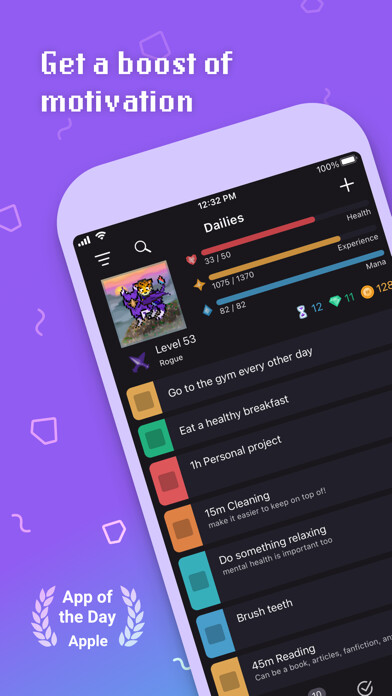 Emulate iPhone app Habitica: Gamified Taskmanager using MyAndroid Emulate iPhone app Habitica: Gamified Taskmanager using MyAndroid