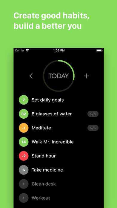 Emulate iPhone app Habit List using MyAndroid Emulate iPhone app Habit List using MyAndroid