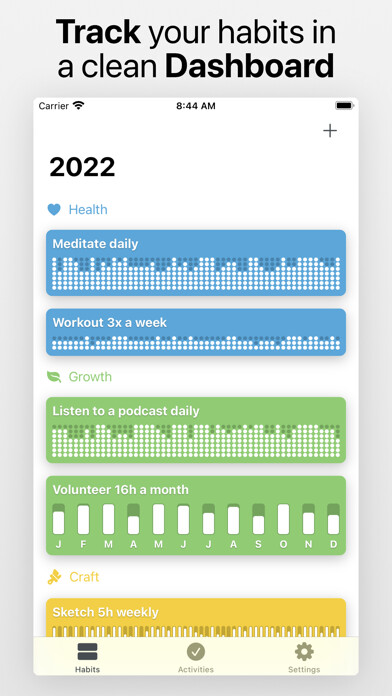 Emulate iPhone app Habit Tracker - Dashbit using MyAndroid Emulate iPhone app Habit Tracker - Dashbit using MyAndroid