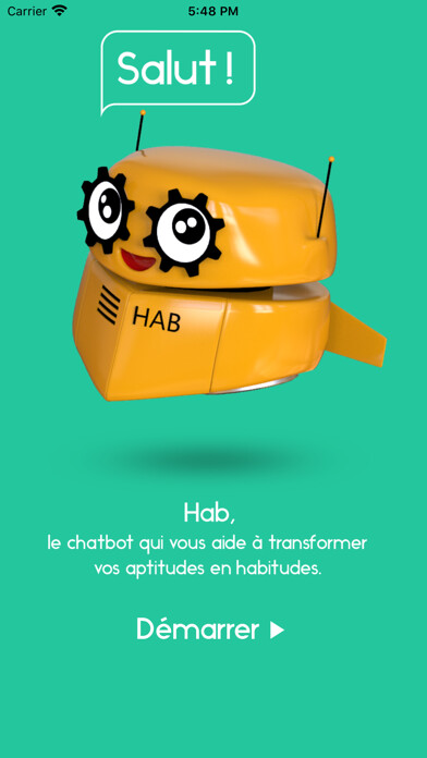 Emulate iPhone app HAB le chatbot qui te motive using MyAndroid Emulate iPhone app HAB le chatbot qui te motive using MyAndroid