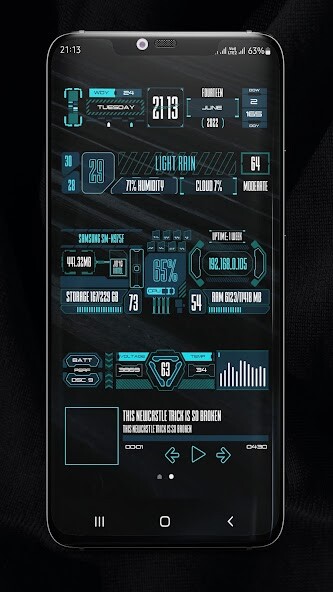 Run android online APK Hacker KWGT from MyAndroid or emulate Hacker KWGT using MyAndroid