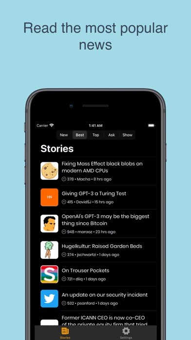 Emulate iPhone app Hacker News - Social News using MyAndroid Emulate iPhone app Hacker News - Social News using MyAndroid