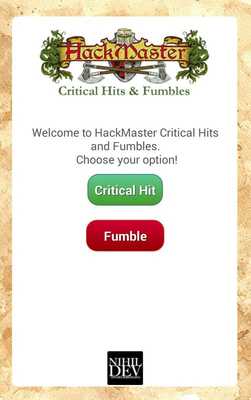 Emulate Android APK Hackmaster Crits and Fumble V2 Emulate Android APK Hackmaster Crits and Fumble V2