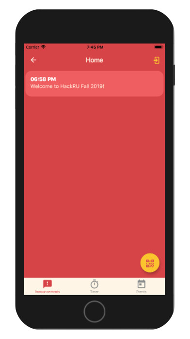 Emulate iPhone app HackRU Official using MyAndroid