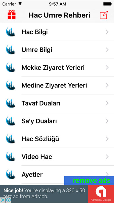 Emulate iPhone app Hac Umre Rehberi using MyAndroid