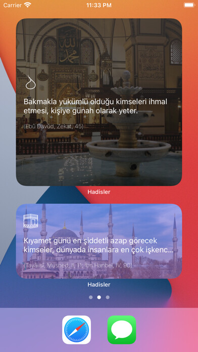 Emulate iPhone app Hadisler Widget using MyAndroid