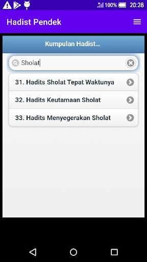 Run android online APK Hadist Pendek from MyAndroid or emulate Hadist Pendek using MyAndroid