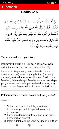 Run android online APK Hadits Arbain Terjemahan from MyAndroid or emulate Hadits Arbain Terjemahan using MyAndroid