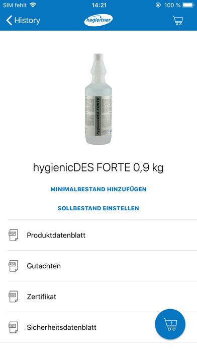 Emulate iPhone app Hagleitner scanME using MyAndroid