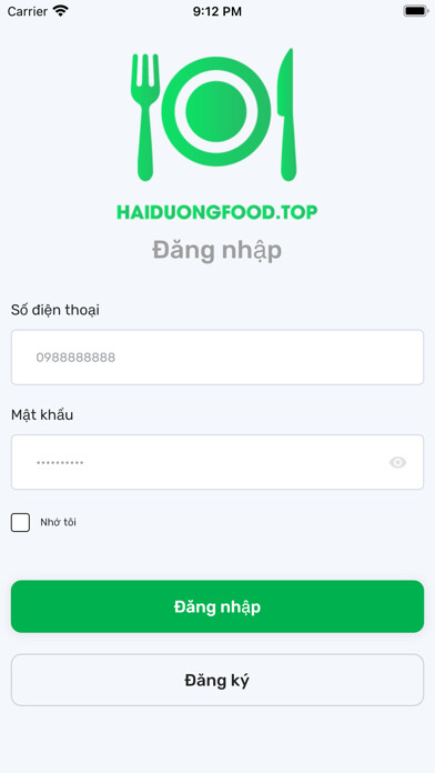 Emulate iPhone app Haiduongfood Shipper using MyAndroid