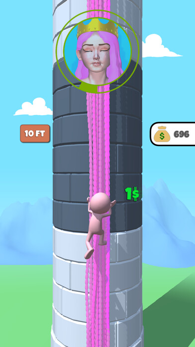 Emulate iPhone app Hair Climb 3D using MyAndroid